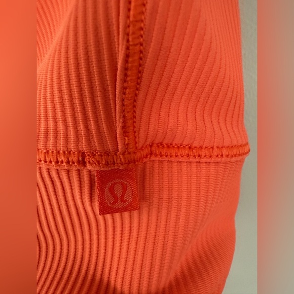 Lululemon Power Pivot Ribbed Coral Cross Tank Top - Picture 5 of 5